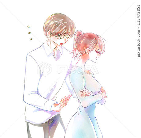 一個憤怒的男人和一個憤怒的女人 一個憤怒的男人和一個憤怒的女人 113472853