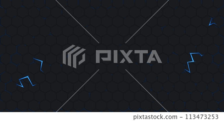 Seamless Tech Futuristic Hexagonal Gaming Vector Background With Some Energy Splashes Seamless Tech Futuristic Hexagonal Gaming Vector Background With Some Energy Splashes 113473253
