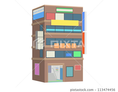 Illustration of a cliff building Illustration of a cliff building 113474456