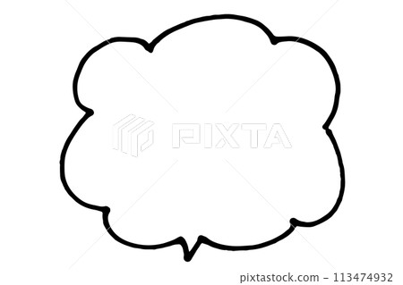 Cute handwritten speech bubbles Cute handwritten speech bubbles 113474932