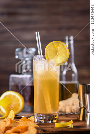 Whiskey with ginger beer Whiskey with ginger beer 113476448