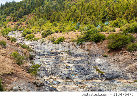 Mountain landscape with canyon, Ethiopia 113476475