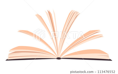 Open book wisdom icon symbol. Vector illustration for education and literature theme design. Vintage library design element 113476552