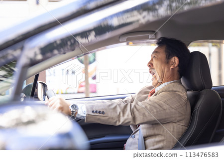 Man driving a car accident Man driving a car accident 113476583