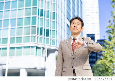 businessman building real estate businessman building real estate 113476585