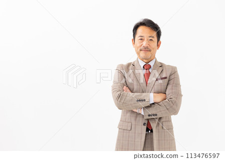 商務男性肖像白色背景 113476597