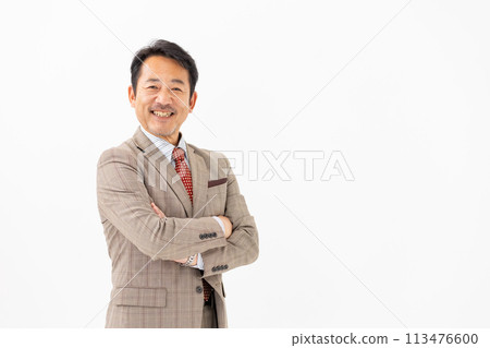 Business male portrait white background 113476600