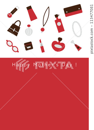 化妝品和服裝的母親節購物圖像插圖 113477081