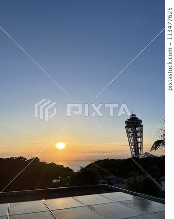 從江之島看到的日落 從江之島看到的日落 113477625