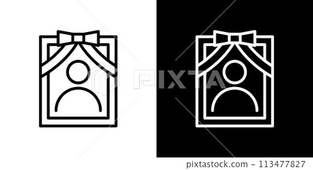 死者的簡單線條畫圖標 死者的簡單線條畫圖標 113477827