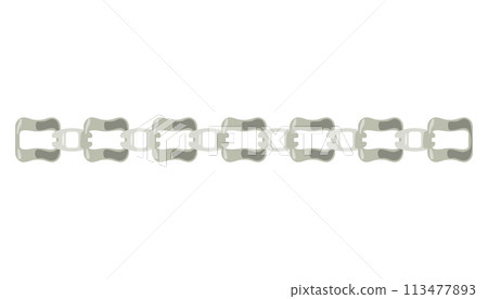 Metal chainlets with variety chain links. Silver, stainless steel necklaces vector illustration isolated on white background. Jewelry from precious metals. For jewelry store ad, fashion concept Metal chainlets with variety chain links. Silver, stainless steel necklaces vector illustration isolated on white background. Jewelry from precious metals. For jewelry store ad, fashion concept 113477893