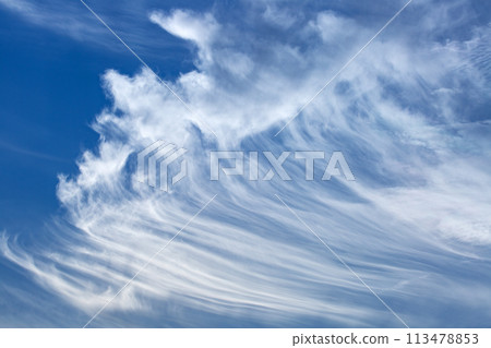  White clouds in blue sky 113478853