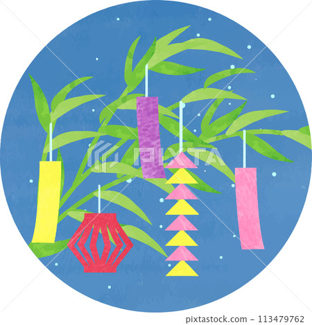 Starry sky and Tanabata decorations 2 113479762