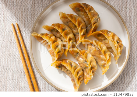 Kimchi dumplings made with kimchi Kimchi dumplings made with kimchi 113479852