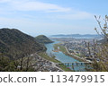 A view from Chausuyama on the Hoshuyama hiking trail in Sakae, Ako City 113479915