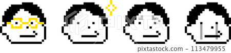 Male face pixel art set 2 Male face pixel art set 2 113479955