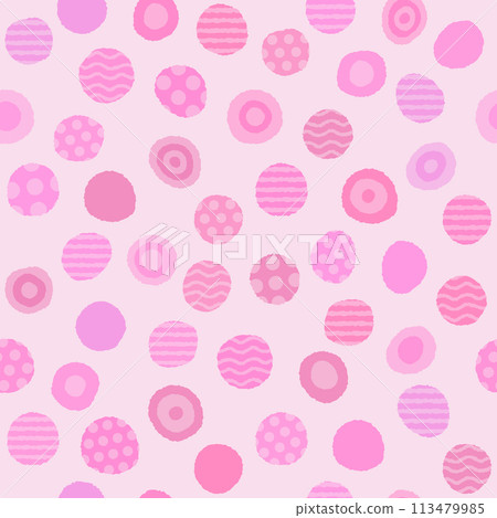 粉紅色圓點背景素材 113479985