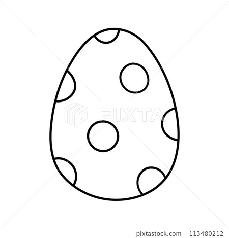 Cute decorated Easter egg 113480212