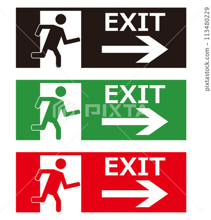 退出 緊急出口 退出圖標 退出 緊急出口 退出圖標 113480229