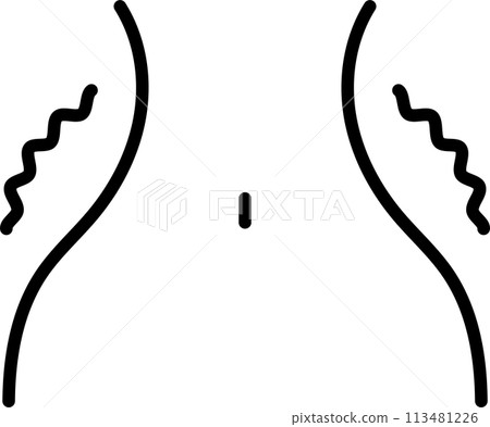Female abdomen icon representing period pain 113481226
