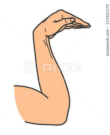 Hand gesture. Gaming animal puppet from hand. Light shade imagination ingenious. Hand play theatrical puppet. Vector cartoon illustration Hand gesture. Gaming animal puppet from hand. Light shade imagination ingenious. Hand play theatrical puppet. Vector cartoon illustration 113481378