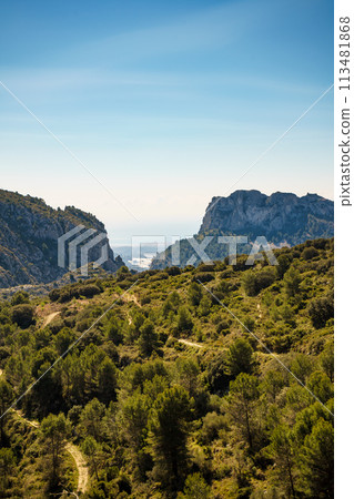 mountains landscape and coast view, Spain mountains landscape and coast view, Spain 113481868