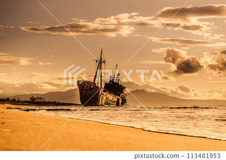 The famous shipwreck near Gythio Greece 113481953