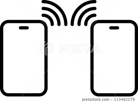 Smartphone icon representing information exchange Smartphone icon representing information exchange 113482279