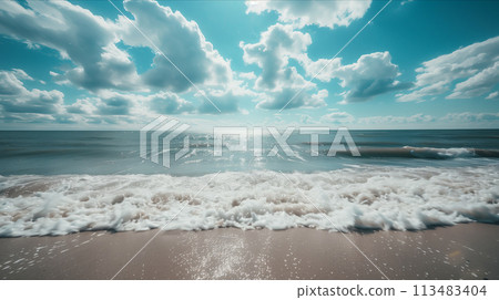 View of the sky and beach by the sea. View of the sky and beach by the sea. 113483404