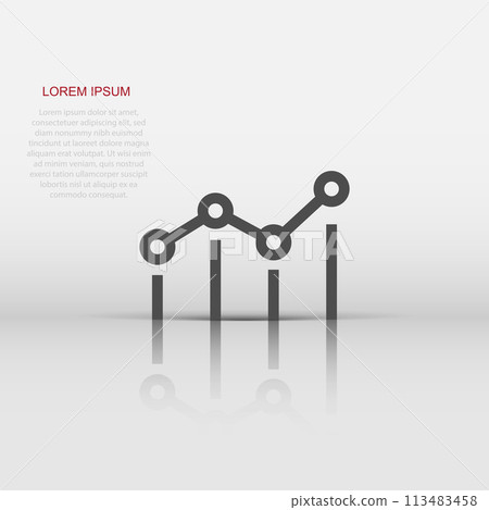 Benchmark measure icon in flat style. Dashboard rating vector illustration on white isolated background. Progress service business concept. 113483458