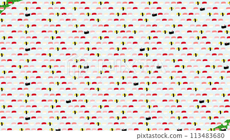 Simple sushi pattern with balan horizontal (16:9) type No.8 113483680
