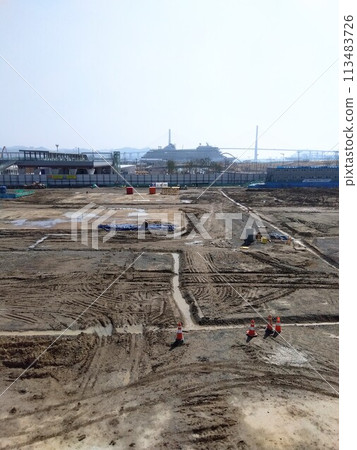 Around Busan Port in South Korea under construction Around Busan Port in South Korea under construction 113483726
