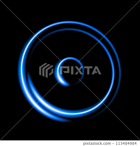 Vector isolated illustration of astrological sign sun with neon effect. 113484984