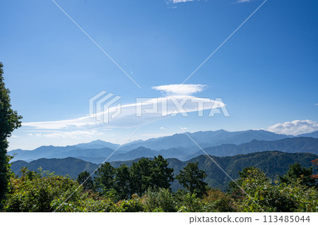 Mountains seen from Mt. Takao in autumn Mountains seen from Mt. Takao in autumn 113485044