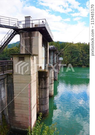 Kamimizu Dam, Onishi Dam, Gunma Prefecture, Fujioka City, Tone River System, Kanna River, Kamimizu Lake Kamimizu Dam, Onishi Dam, Gunma Prefecture, Fujioka City, Tone River System, Kanna River, Kamimizu Lake 113485170