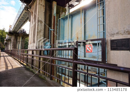 群馬縣藤岡市信水水壩、大西水壩、利根川水系、神無川、信水湖 群馬縣藤岡市信水水壩、大西水壩、利根川水系、神無川、信水湖 113485178