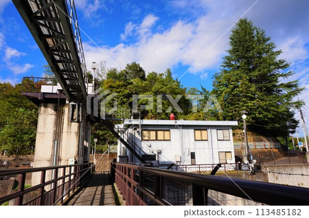 群馬縣藤岡市信水水壩、大西水壩、利根川水系、神無川、信水湖 群馬縣藤岡市信水水壩、大西水壩、利根川水系、神無川、信水湖 113485182