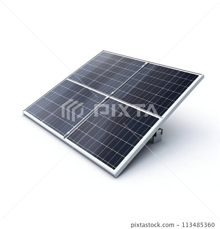 Solar Panel Isolated on White. Generative ai Solar Panel Isolated on White. Generative ai 113485360