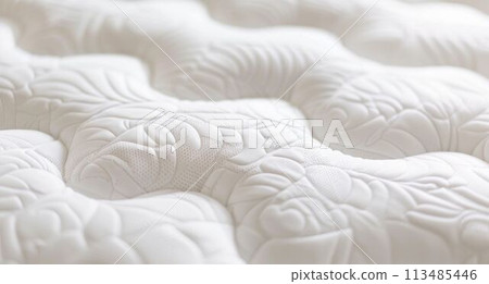 Soft Mattress Texture for Comfortable Sleep. Generative ai 113485446