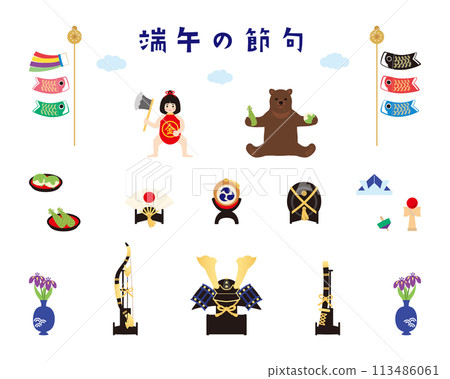 2024 Boys' Festival material vector 2024 Boys' Festival material vector 113486061