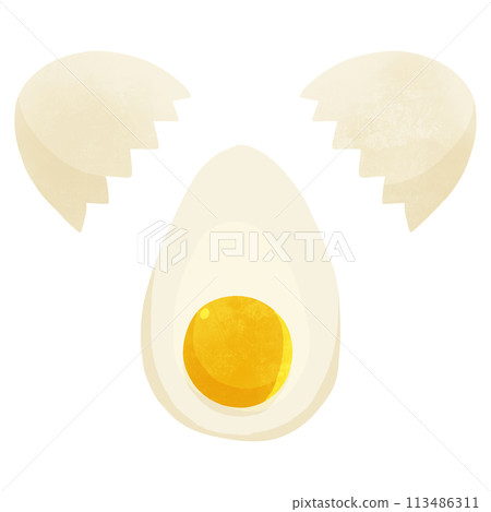 破解白殼蛋的手繪插圖 113486311