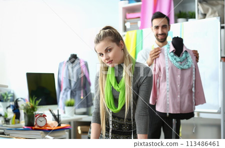 Dressmaking Process Exclusive Clothes Creation Dressmaking Process Exclusive Clothes Creation 113486461