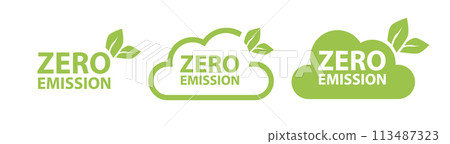 Zero Emission. Net zero label stamp design leaves Zero Emission carbon eco stamp symbol Vector Zero Emission. Net zero label stamp design leaves Zero Emission carbon eco stamp symbol Vector 113487323
