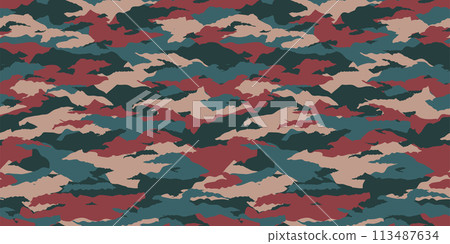 Camouflage pattern seamless background material Camouflage pattern seamless background material 113487634