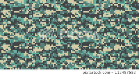 由像素背景材質製成的迷彩圖案 113487688