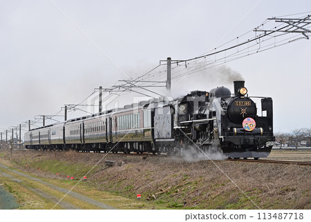 羽越本線 月岡中浦 JR 東日本 C57-180+12 系列 (新津) SL 村上日中道 羽越本線 月岡中浦 JR 東日本 C57-180+12 系列 (新津) SL 村上日中道 113487718