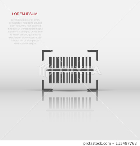 Barcode product distribution icon. Vector illustration. Business concept barcode pictogram. Barcode product distribution icon. Vector illustration. Business concept barcode pictogram. 113487768