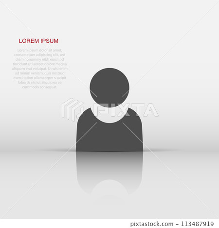 People communication icon in flat style. People vector illustration on white isolated background. Partnership business concept. 113487919