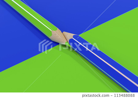 Two colored pencils Two colored pencils 113488088
