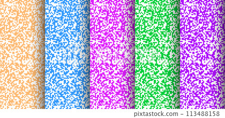 Pixel drawing. Layout for the cover, banner, poster. Template for interior paintings, decorations and creative design. Seamless vector pattern. 113488158